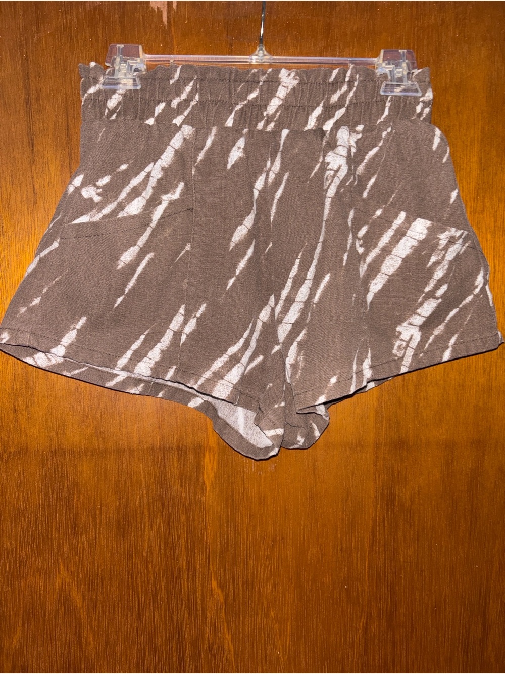 Forever 21 Brown and Cream Tie-Dye Athletic Shorts